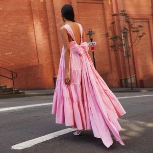 Aje Marguerite Tie Back Maxi Dress